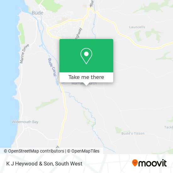 K J Heywood & Son map