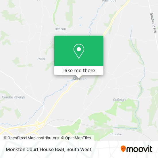 Monkton Court House B&B map