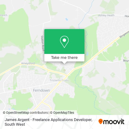 James Argent - Freelance Applications Developer map