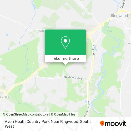 Avon Heath Country Park Near Ringwood map