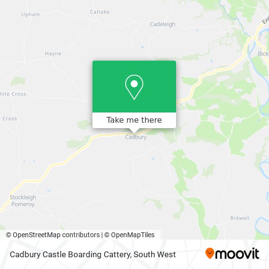 Cadbury Castle Boarding Cattery map