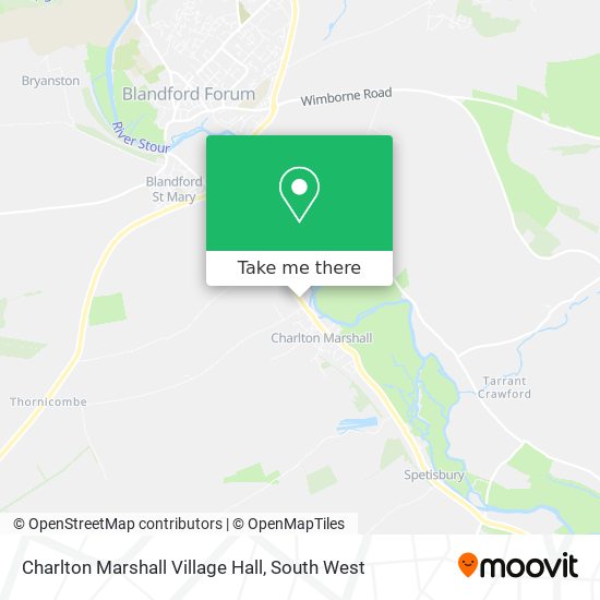 Charlton Marshall Village Hall map