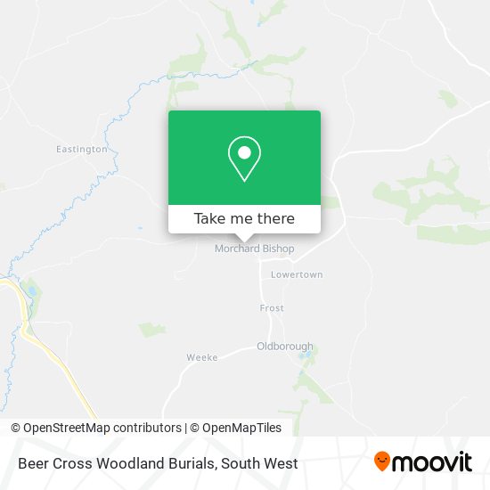 Beer Cross Woodland Burials map