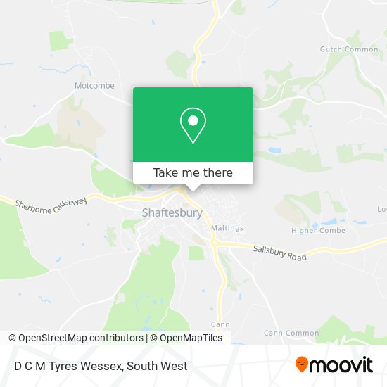 D C M Tyres Wessex map