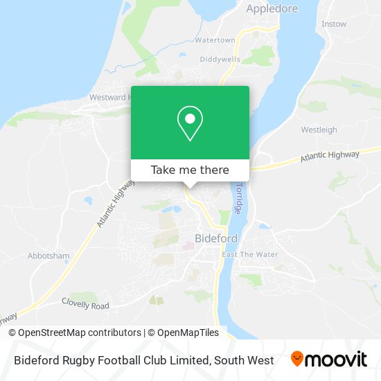 Bideford Rugby Football Club Limited map