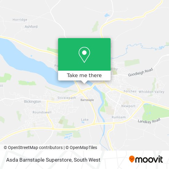 Asda Barnstaple Superstore map