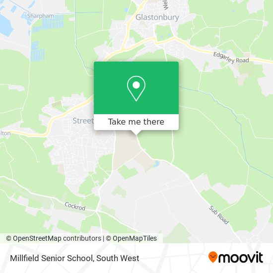 Millfield Senior School map