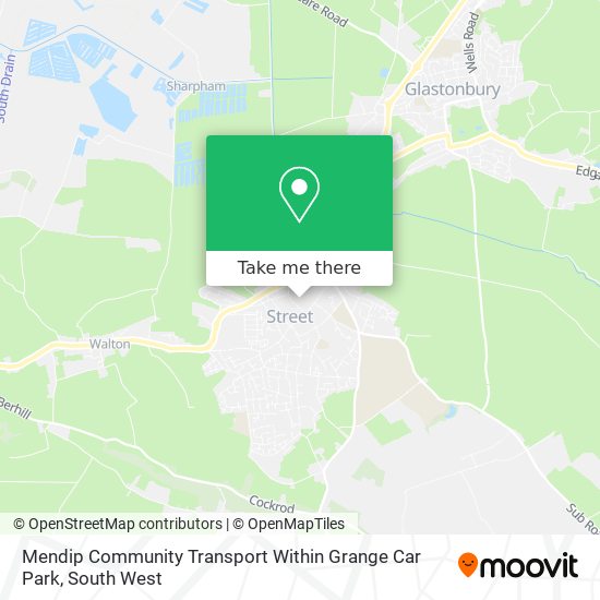 Mendip Community Transport Within Grange Car Park map