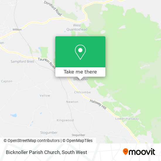 Bicknoller Parish Church map