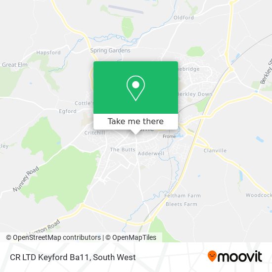 CR LTD Keyford Ba11 map