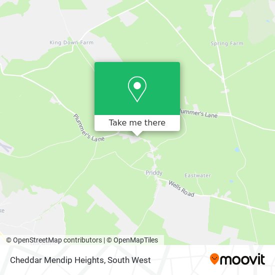 Cheddar Mendip Heights map