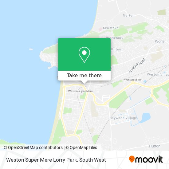 Weston Super Mere Lorry Park map