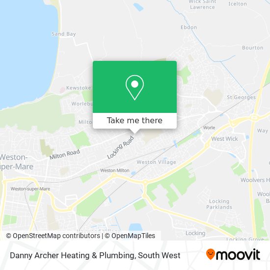 Danny Archer Heating & Plumbing map