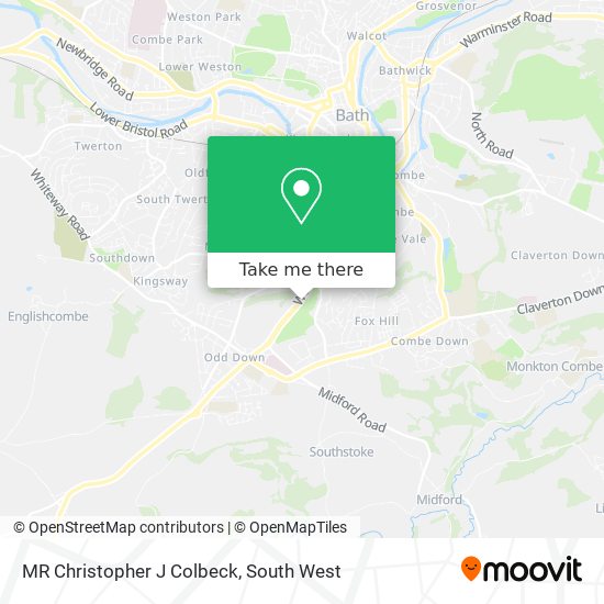 MR Christopher J Colbeck map