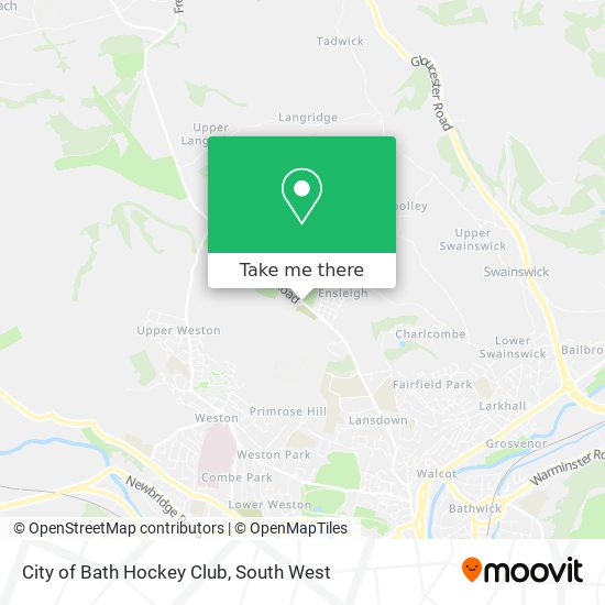 City of Bath Hockey Club map