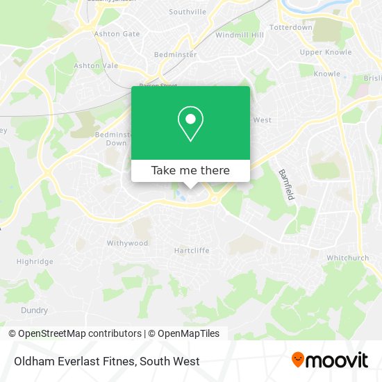 Oldham Everlast Fitnes map
