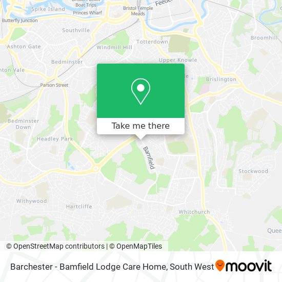 Barchester - Bamfield Lodge Care Home map