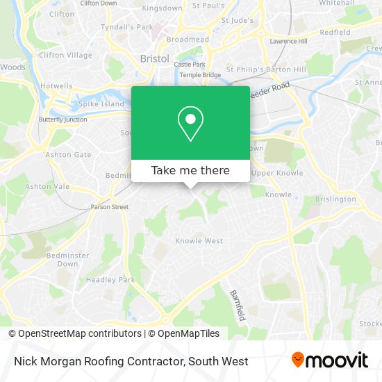 Nick Morgan Roofing Contractor map