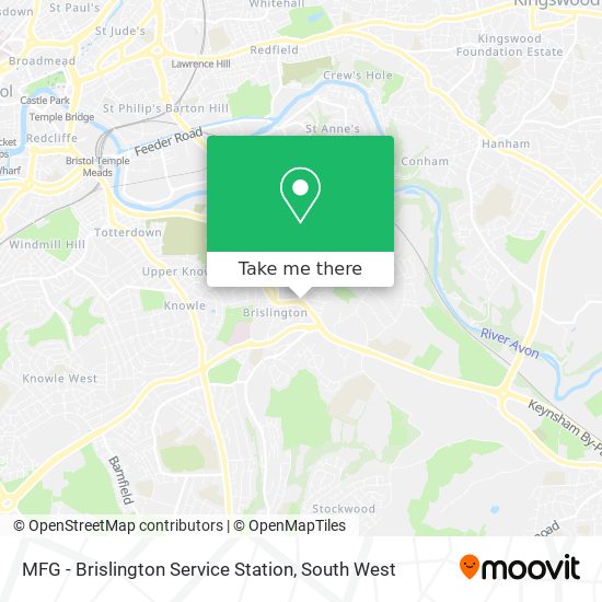 MFG - Brislington Service Station map