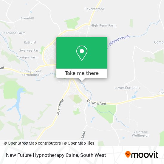 New Future Hypnotherapy Calne map