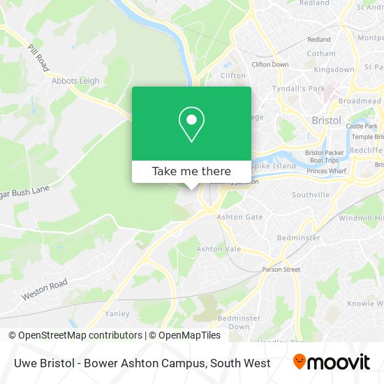 Uwe Bristol - Bower Ashton Campus map