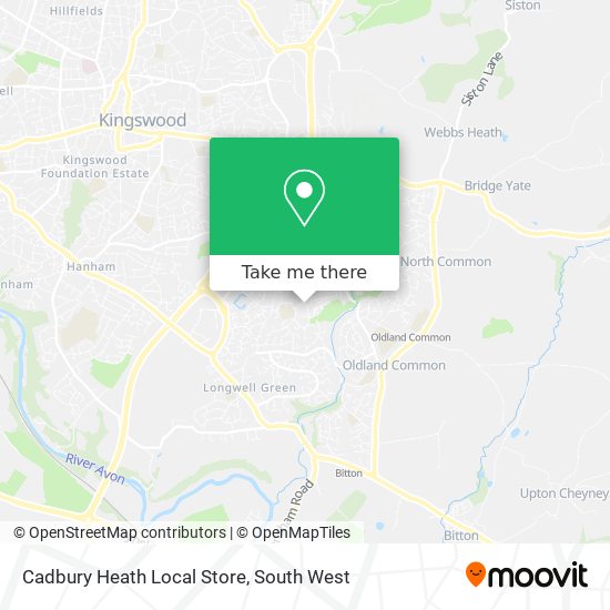 Cadbury Heath Local Store map