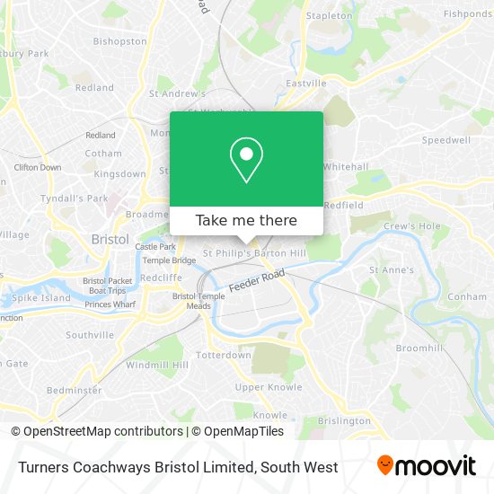 Turners Coachways Bristol Limited map