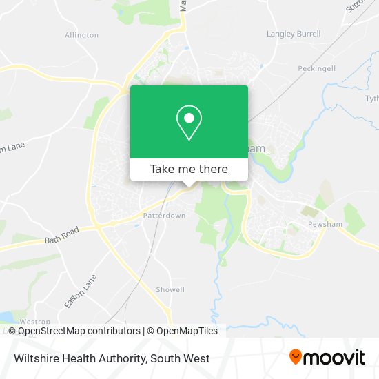 Wiltshire Health Authority map