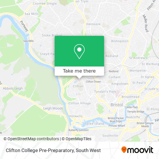 Clifton College Pre-Preparatory map
