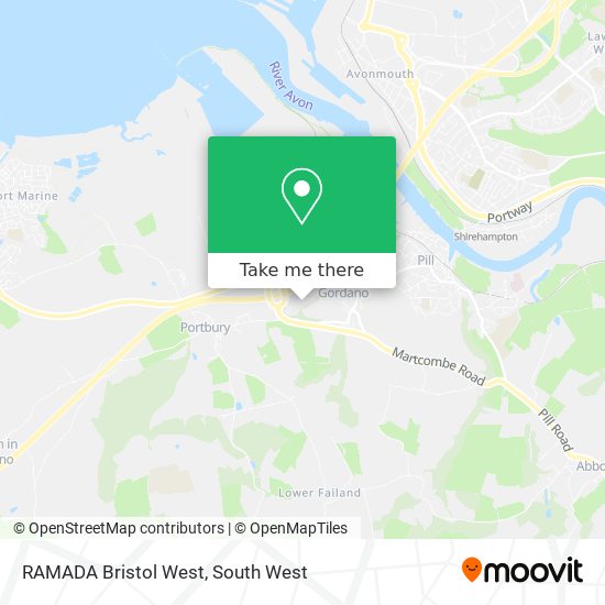 RAMADA Bristol West map