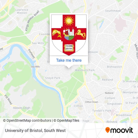 University of Bristol map