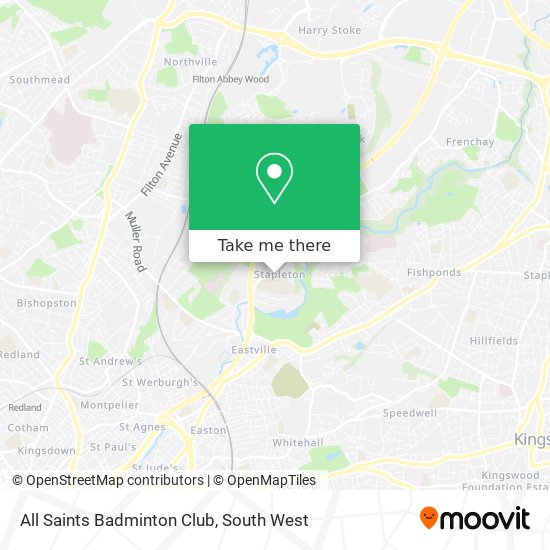 All Saints Badminton Club map