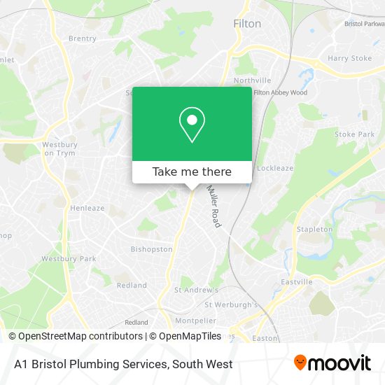 A1 Bristol Plumbing Services map