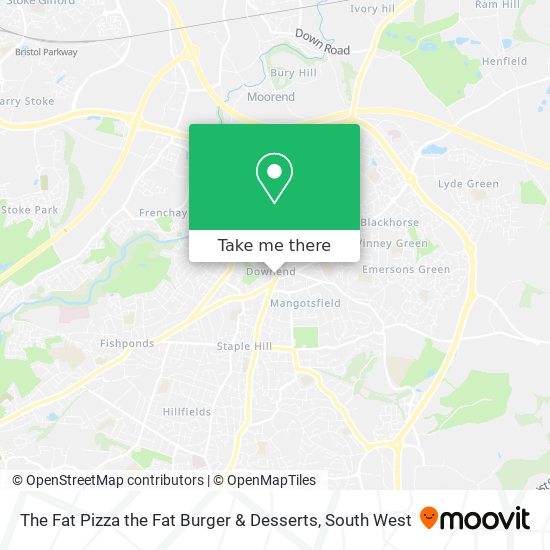 The Fat Pizza the Fat Burger & Desserts map