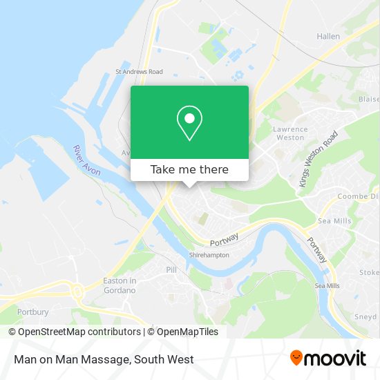 Man on Man Massage map