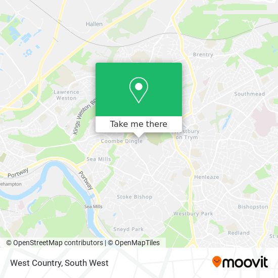 West Country map