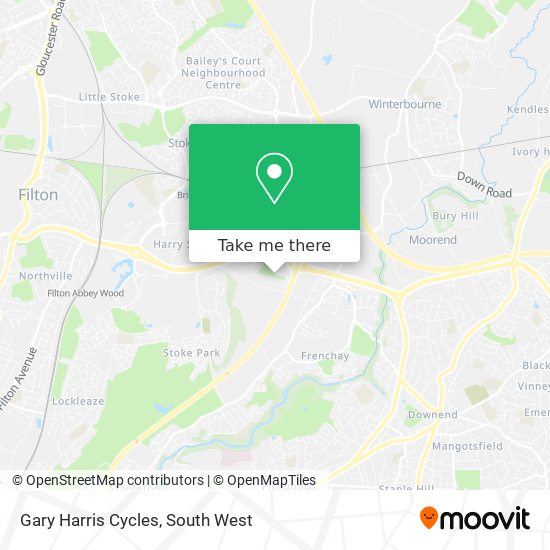 Gary Harris Cycles map