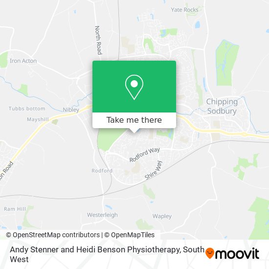 Andy Stenner and Heidi Benson Physiotherapy map