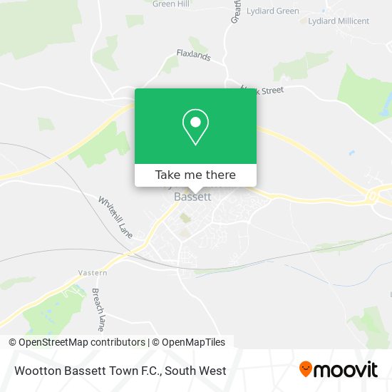 Wootton Bassett Town F.C. map