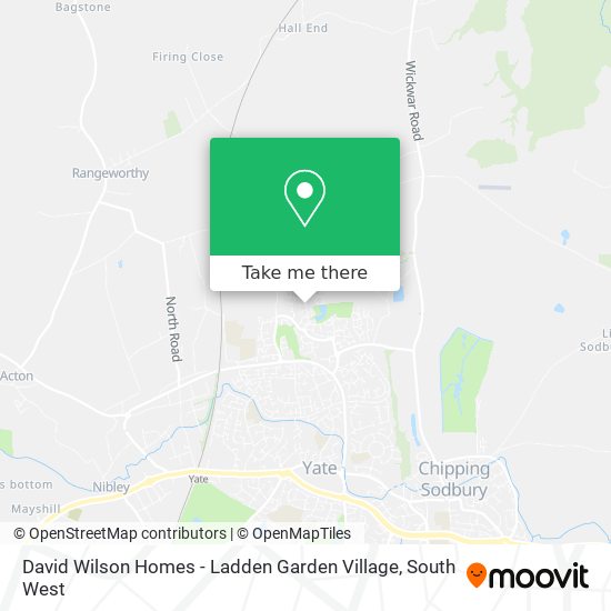 David Wilson Homes - Ladden Garden Village map