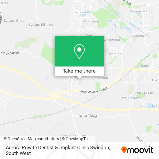 Aurora Private Dentist & Implant Clinic Swindon map