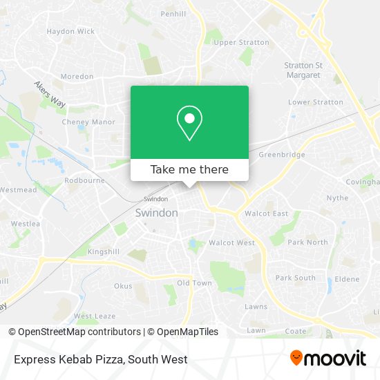 Express Kebab Pizza map