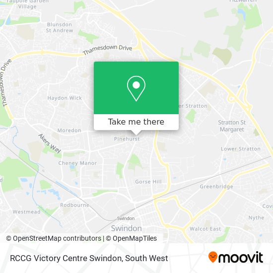RCCG Victory Centre Swindon map