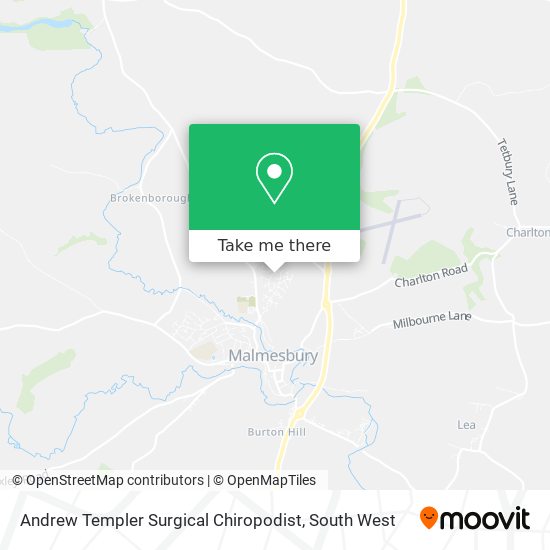 Andrew Templer Surgical Chiropodist map
