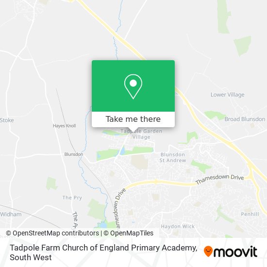 Tadpole Farm Church of England Primary Academy map