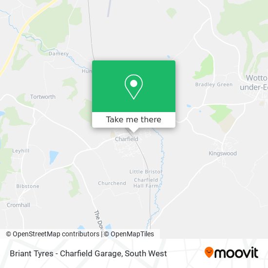 Briant Tyres - Charfield Garage map