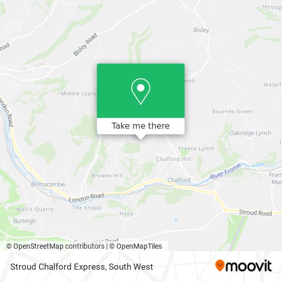 Stroud Chalford Express map