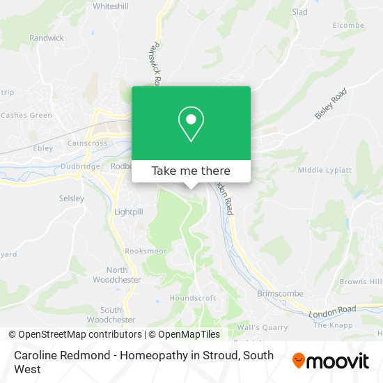 Caroline Redmond - Homeopathy in Stroud map