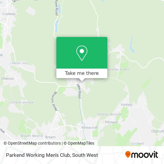 Parkend Working Men's Club map