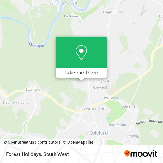 Forest Holidays map